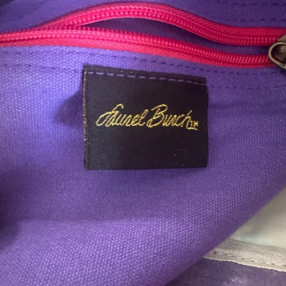 Laurel Burch Purple and Multicolor Artistic Laptop Bag
